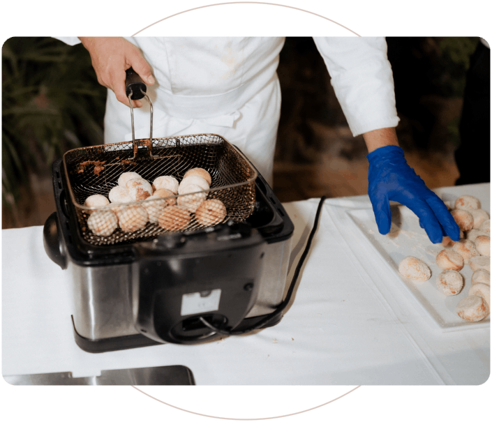 credits: Andrea Materia Isola dei fritti show cooking matrimonio Sicilia catering Le Cucine del Gusto