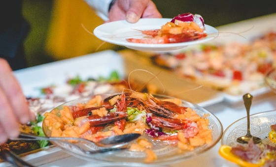 buffet crostacei menù matrimonio siciliano