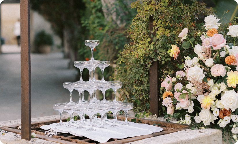 champagne tower matrimonio sicilia